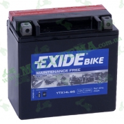 Аккумулятор сухозаряженный EXIDE YTX14L-BS AGM 12Ah 200A 150/87/145