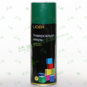 Эмаль (краска) универсальная аэрозольная зелёная глянцевая "LIDER"