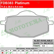 Колодки тормозные FERODO FDB383 Platinum