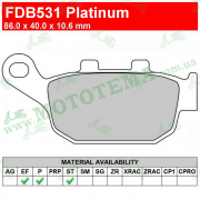 Колодки тормозные FERODO FDB531 Platinum