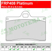Колодки тормозные FERODO FRP408 Platinum